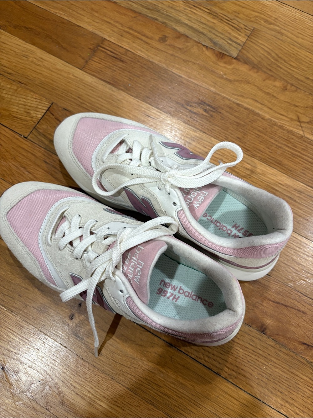 New Balance Women's Pink & White Low-Top Sneakers Womens size 8